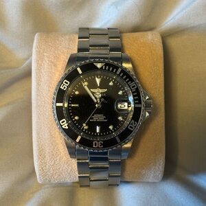 Invicta Black and Silver Men's Watch